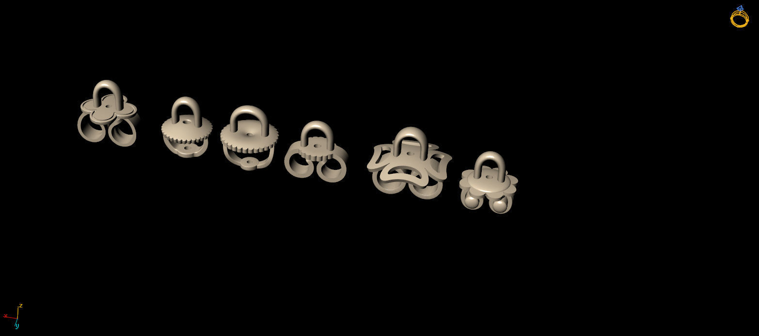 lock for stud earrings 3D print model_7