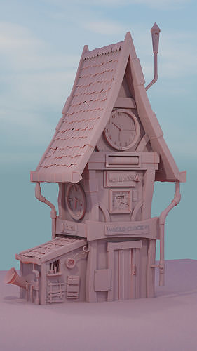 Stylized House  Free 3D model