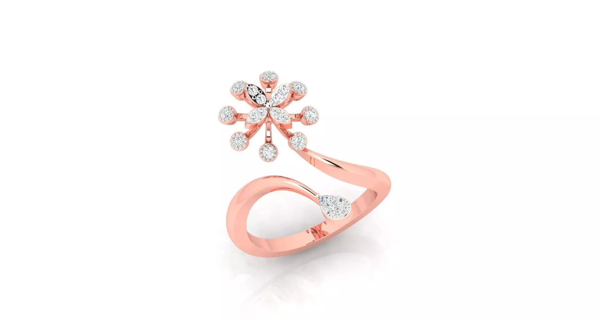 High Jewelry Cocktail Rings 3dm stl render-1 details 3D print model