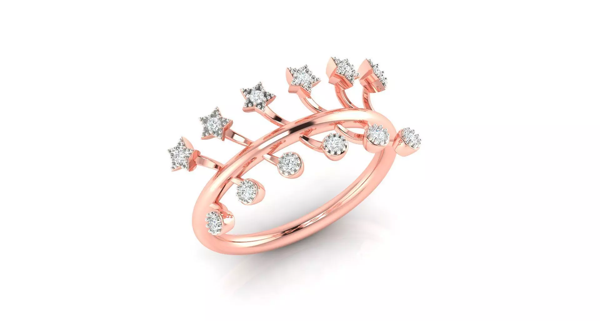 High Jewelry Cocktail Rings 3dm stl render-1 details 3D print model