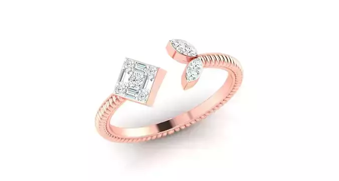Women Diamond Rings 3dm stl render-1 details