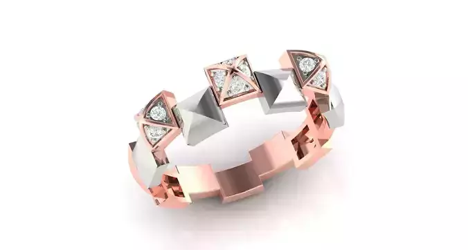High Jewelry Cocktail Rings 3dm stl render-1 details