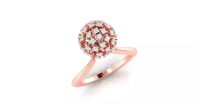 Women Diamond Rings 3dm stl render-1 details