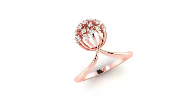 Women Diamond Rings 3dm stl render-1 details