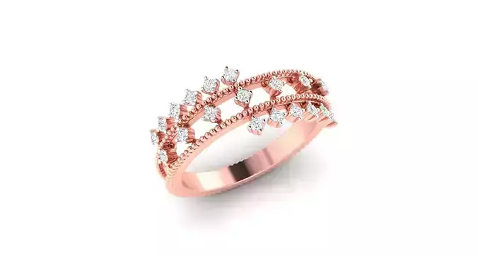 Women Diamond Rings 3dm stl render-1 details