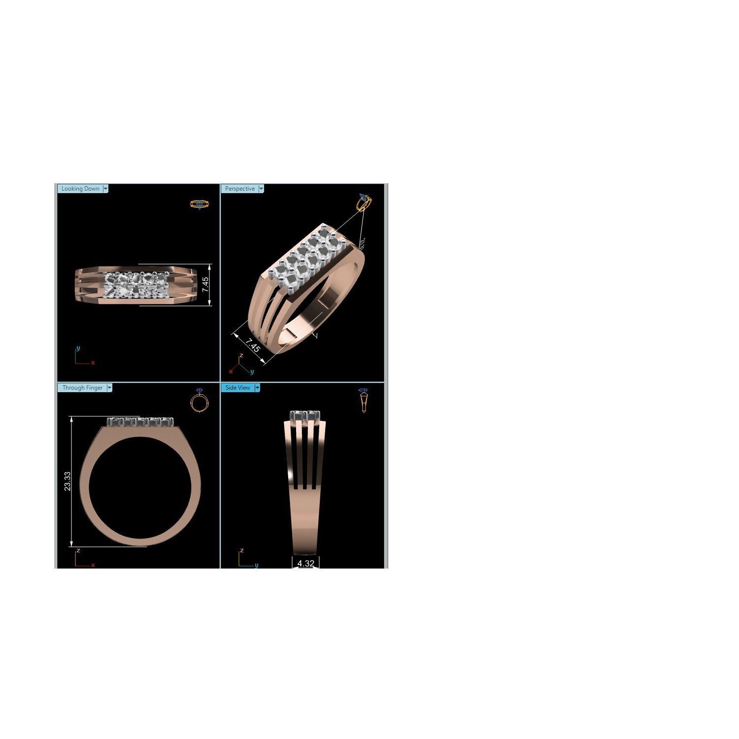 Gents ring - 1075 3D print model_8