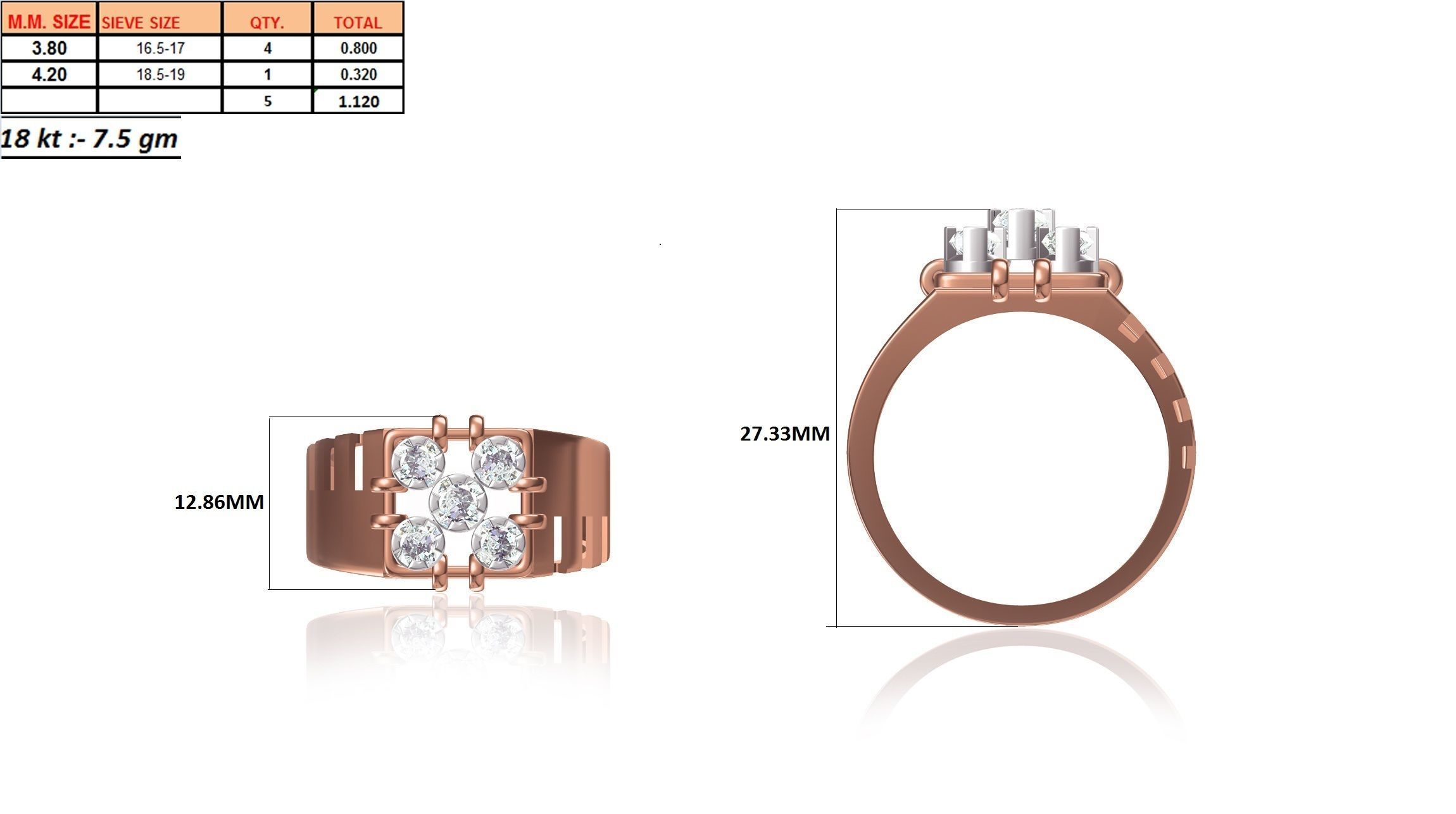 Gents ring - 1041 3D print model_24
