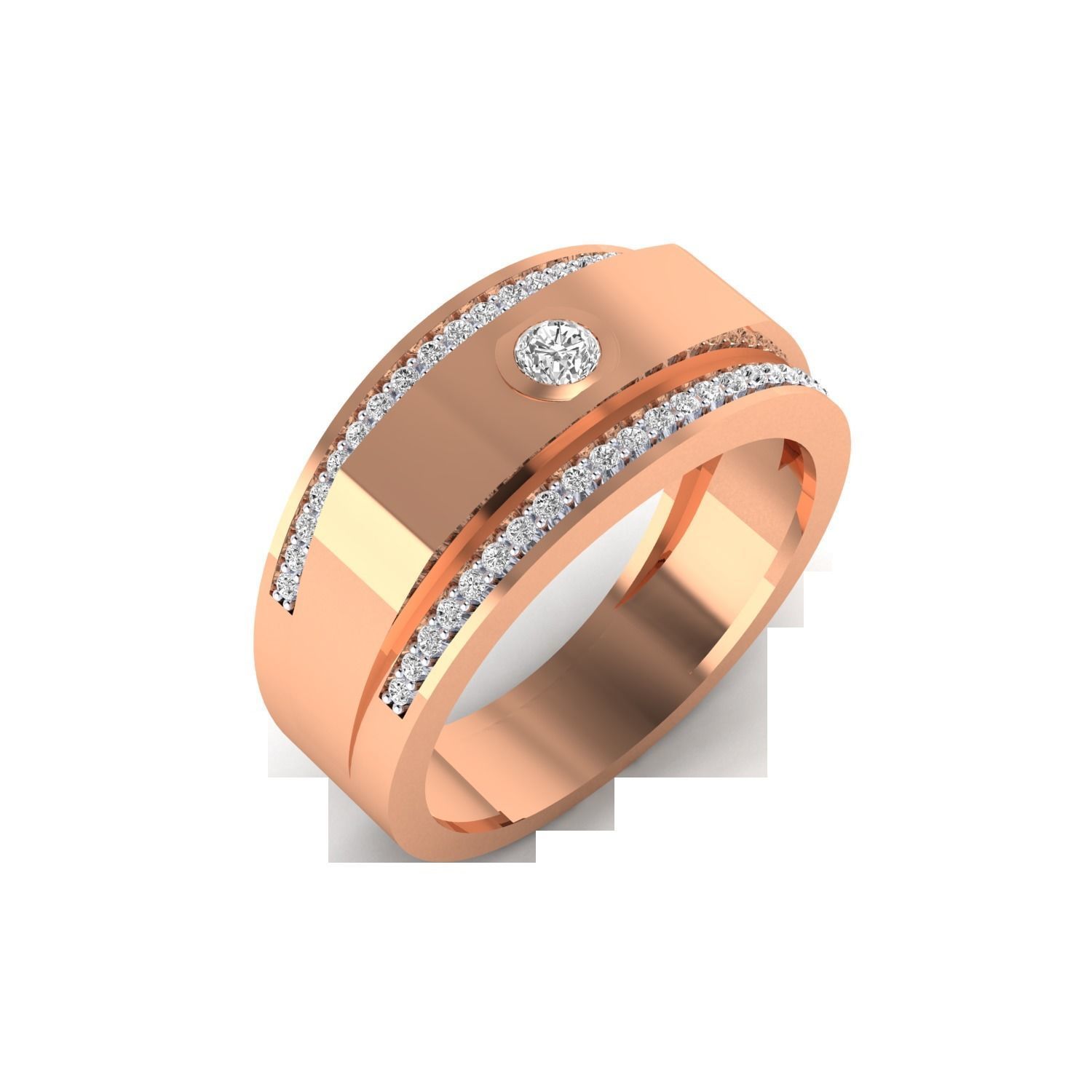 Gents ring - 1017 3D print model_3