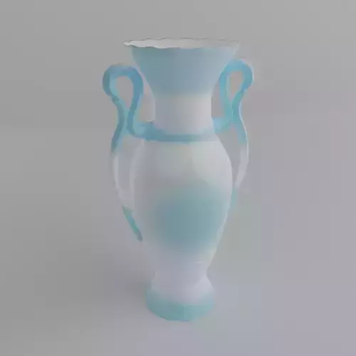 White and blue porcelain vase PBR