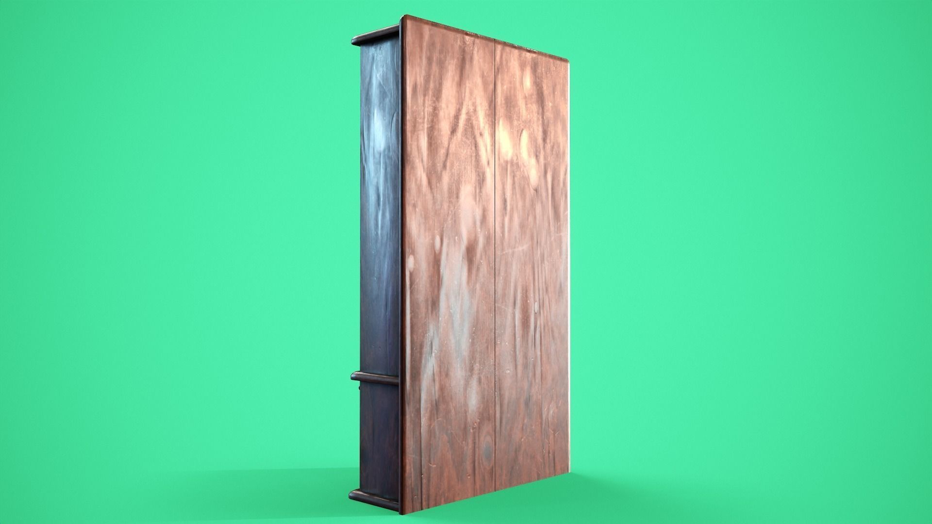Rigged Bookshelf Low-poly 3D model_3