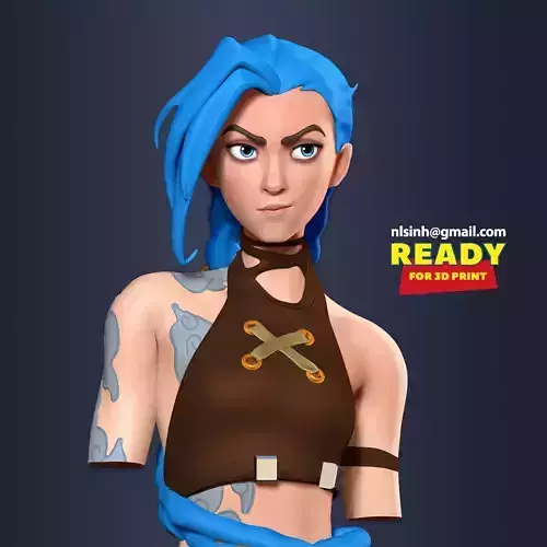 Jinx bust - Arcane Fanart