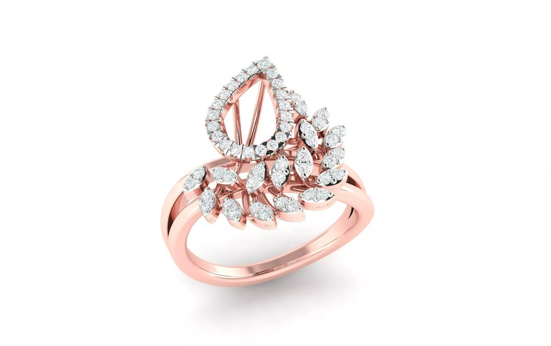 High Jewelry Cocktail Rings 3dm stl render-1 details 3D print model_0