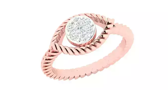 Women Diamond Rings 3dm stl render-1 details