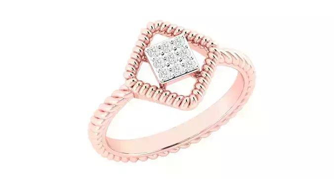 Women Diamond Rings 3dm stl render-1 details