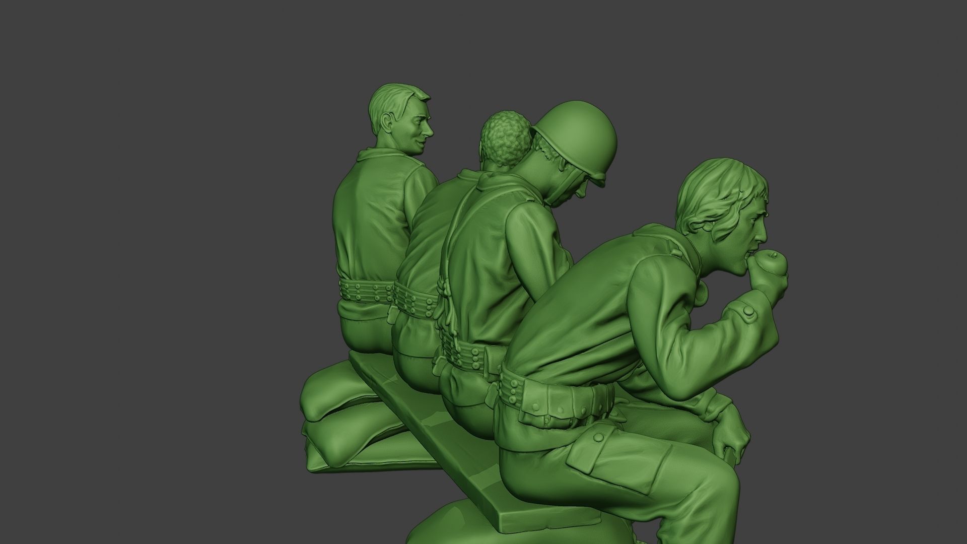 American soldiers ww2 EatDrink A13 3D print model_31