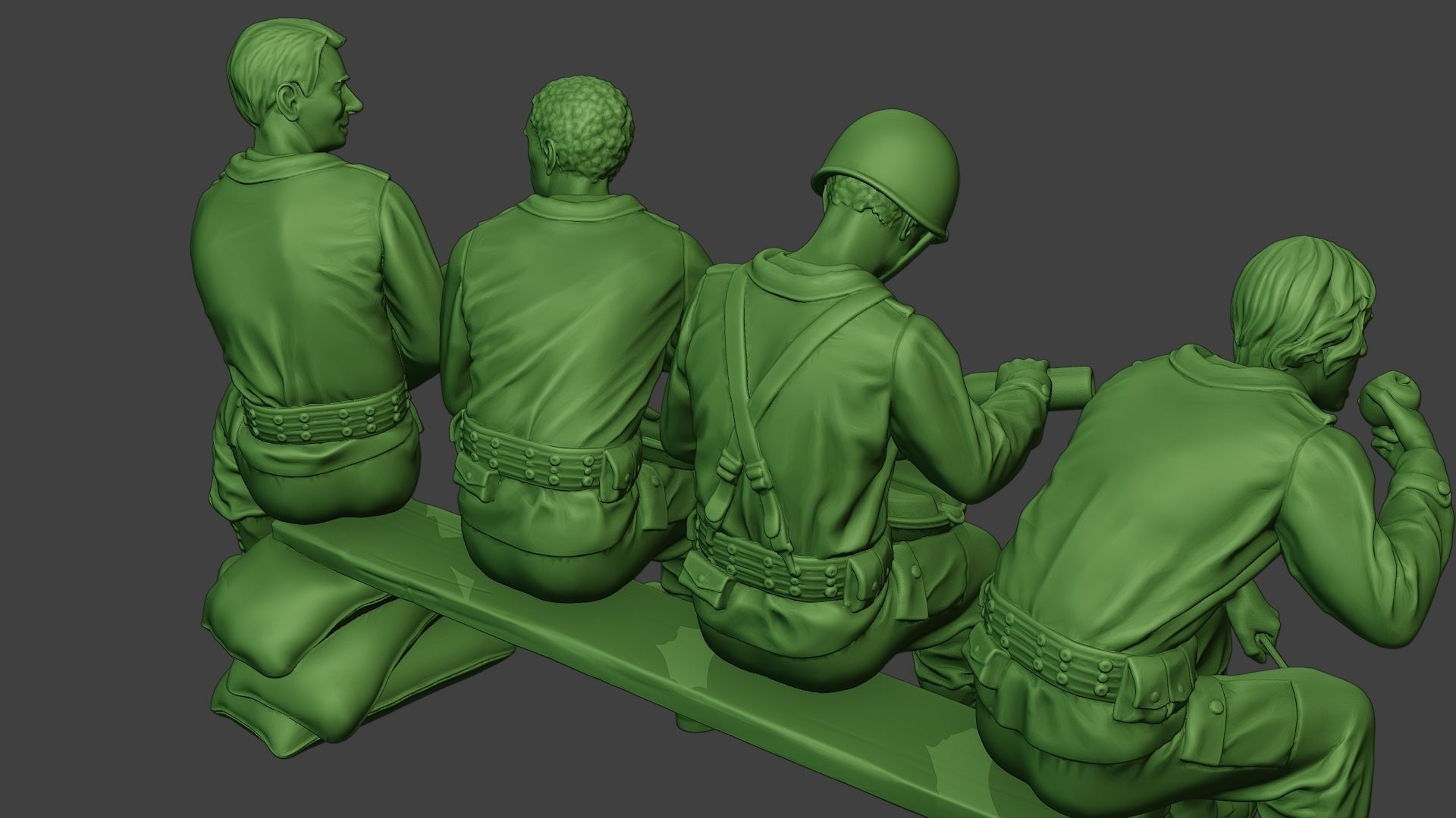 American soldiers ww2 EatDrink A13 3D print model_24