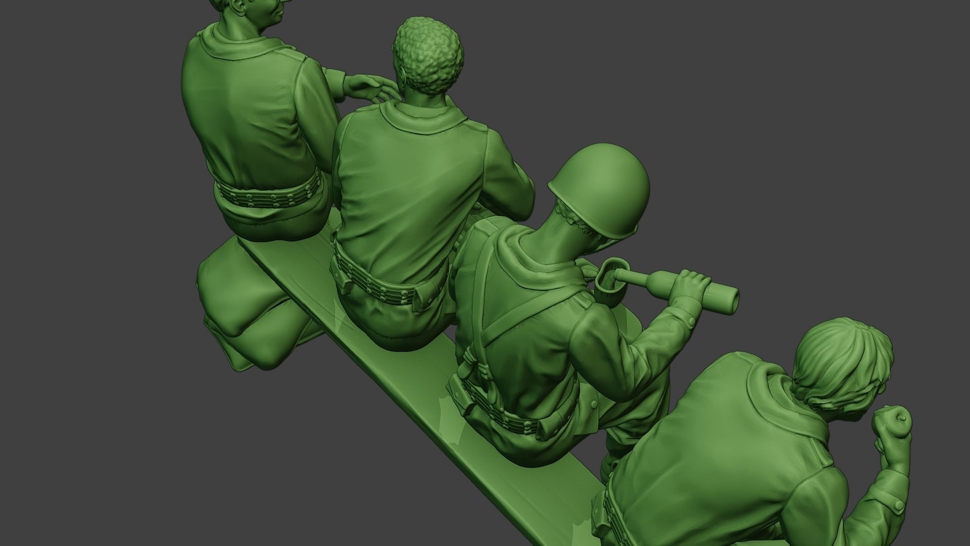 American soldiers ww2 EatDrink A13 3D print model_22