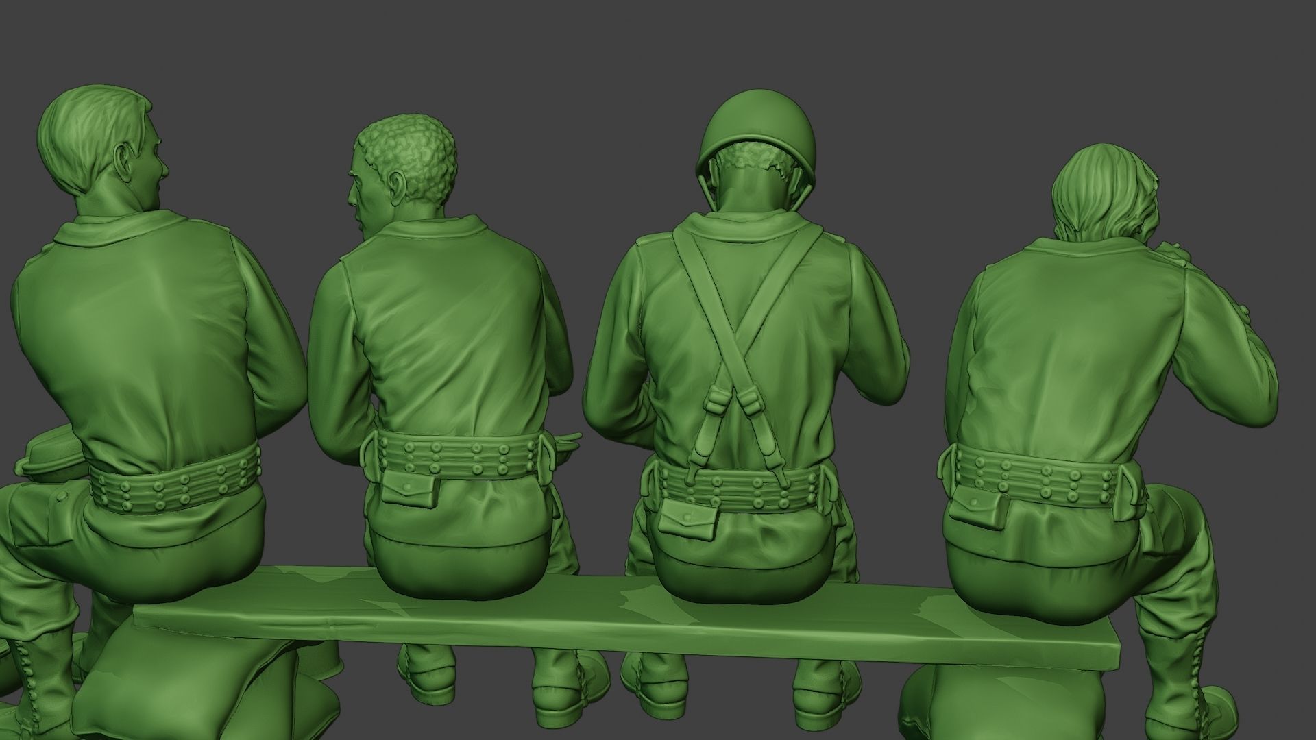 American soldiers ww2 EatDrink A13 3D print model_25