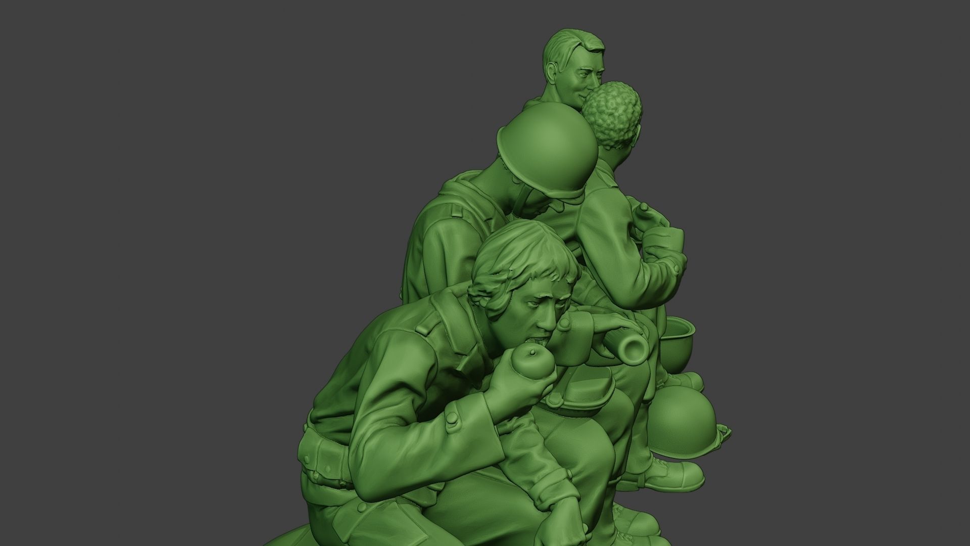 American soldiers ww2 EatDrink A13 3D print model_30