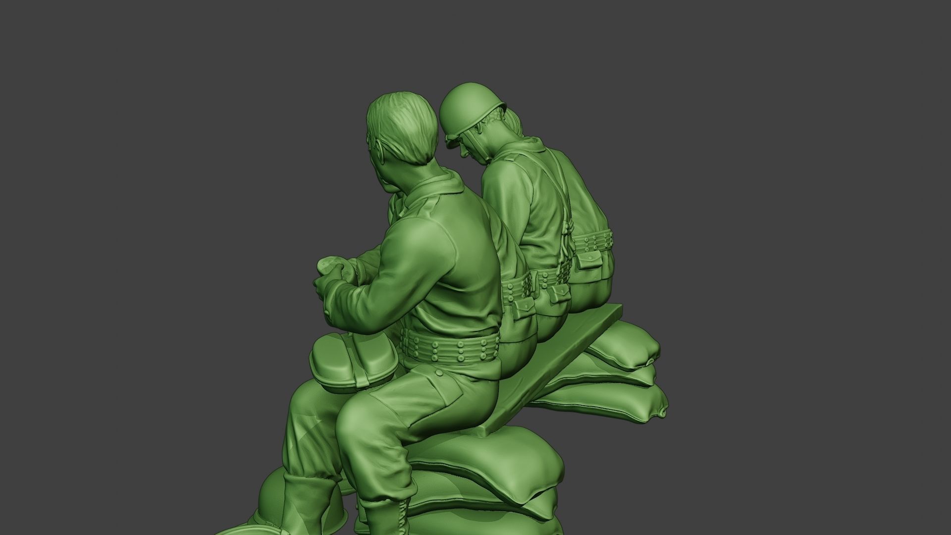 American soldiers ww2 EatDrink A13 3D print model_4