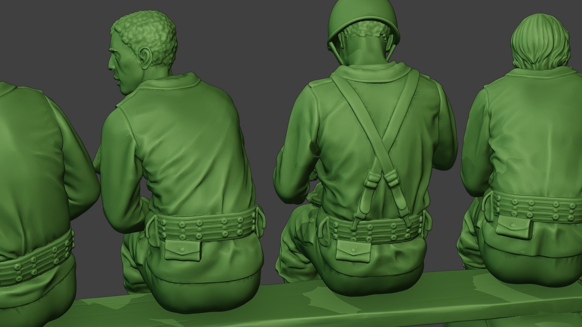 American soldiers ww2 EatDrink A13 3D print model_21