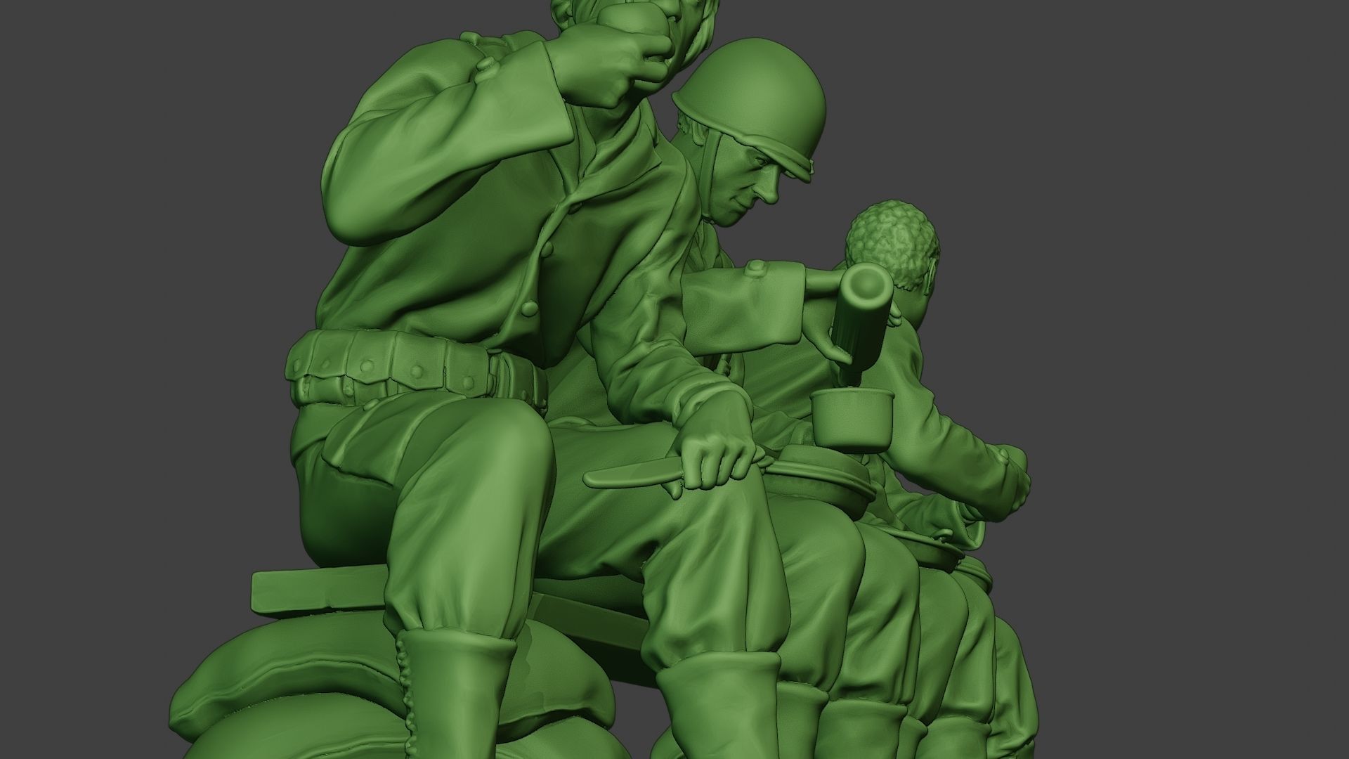 American soldiers ww2 EatDrink A13 3D print model_29