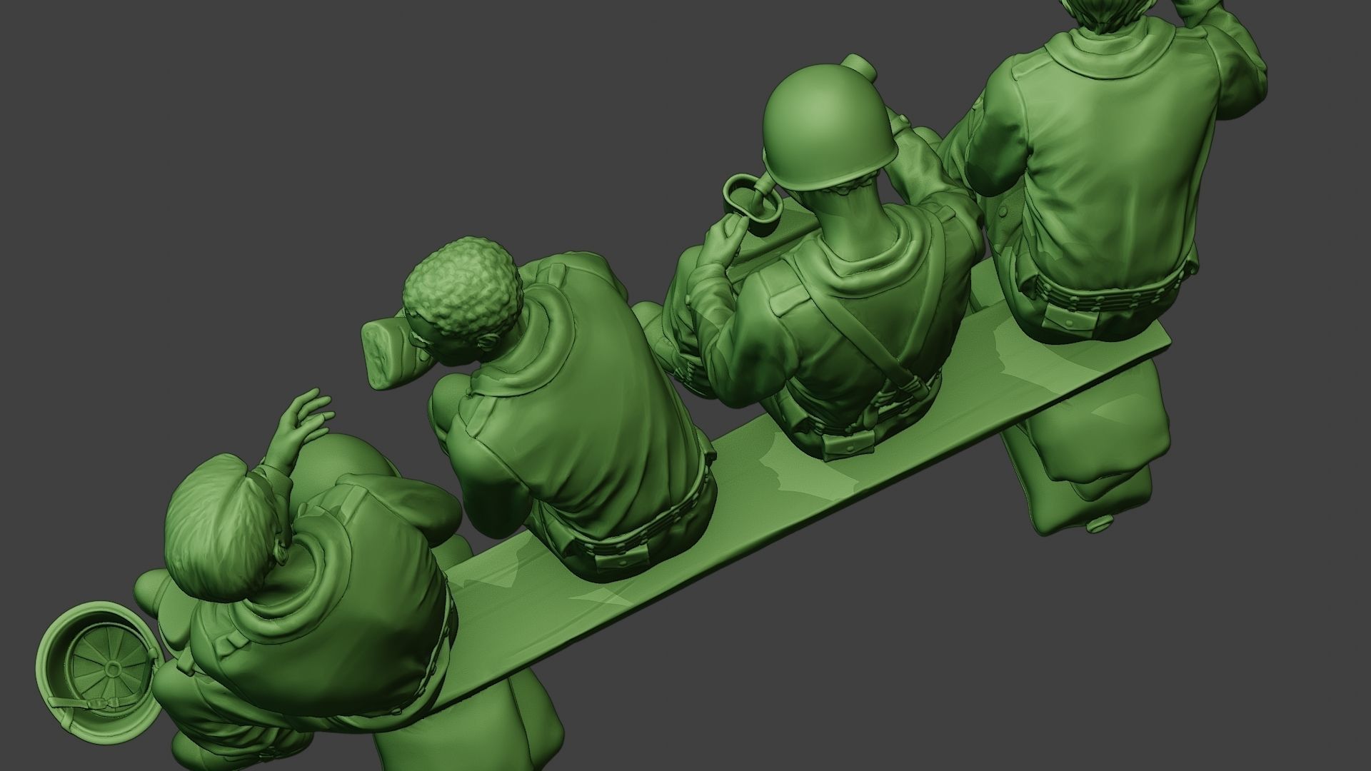 American soldiers ww2 EatDrink A13 3D print model_16
