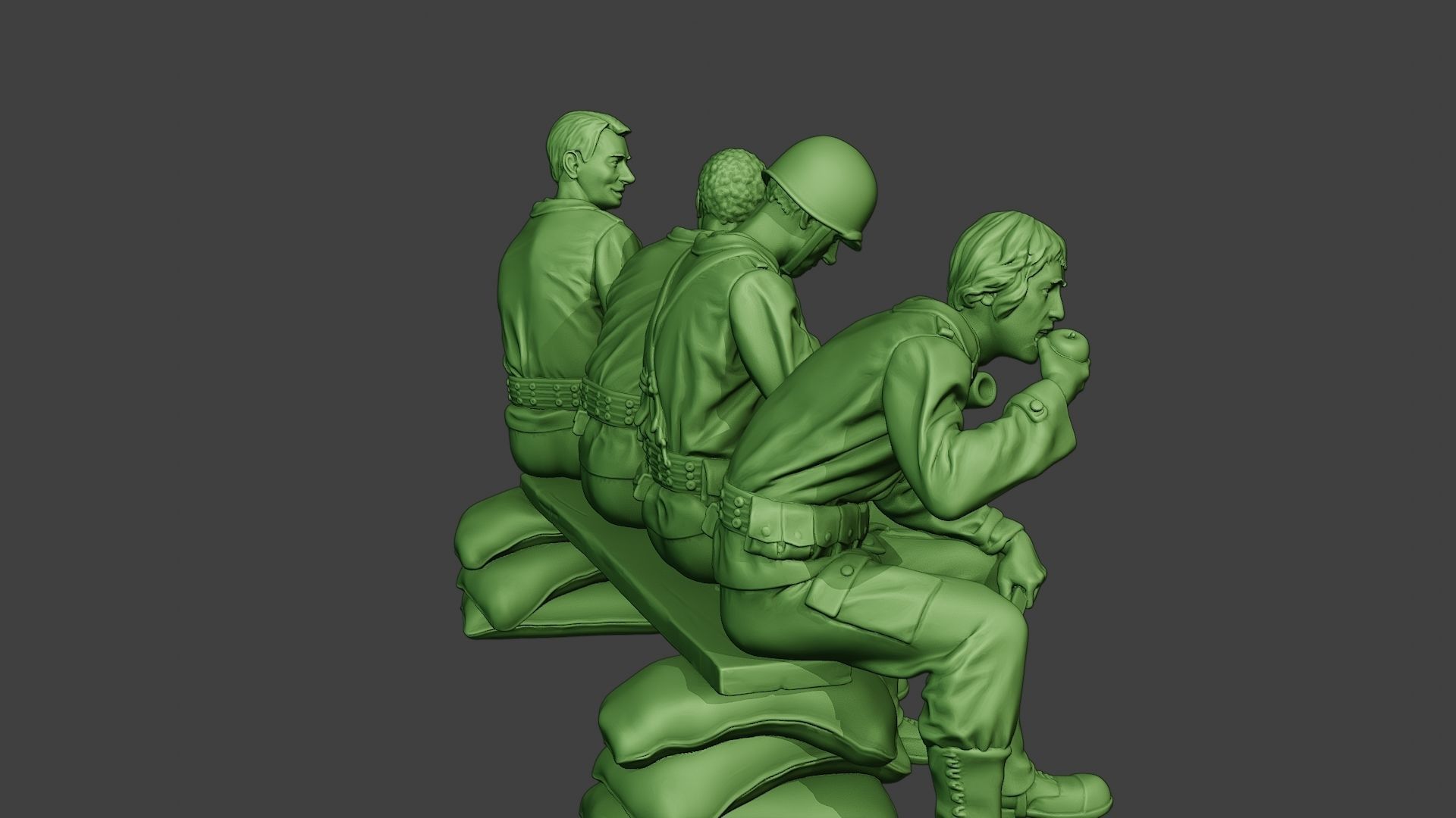 American soldiers ww2 EatDrink A13 3D print model_8
