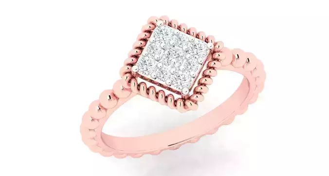 Women Diamond Rings 3dm stl render-1 details