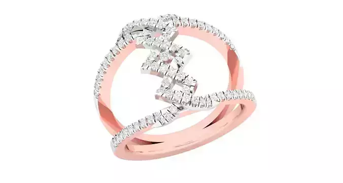 Women Diamond Rings 3dm stl render-1 details