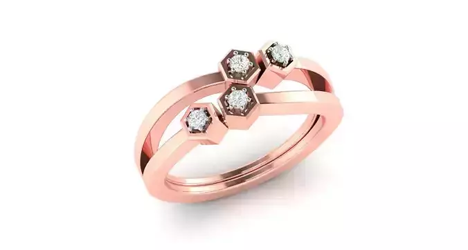 Women Diamond Rings 3dm stl render-1 details