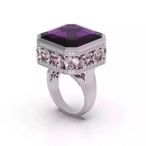 Fashion ring with diamond