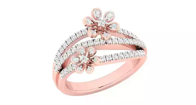 High Jewelry Cocktail Rings 3dm stl render-1 details 3D print model