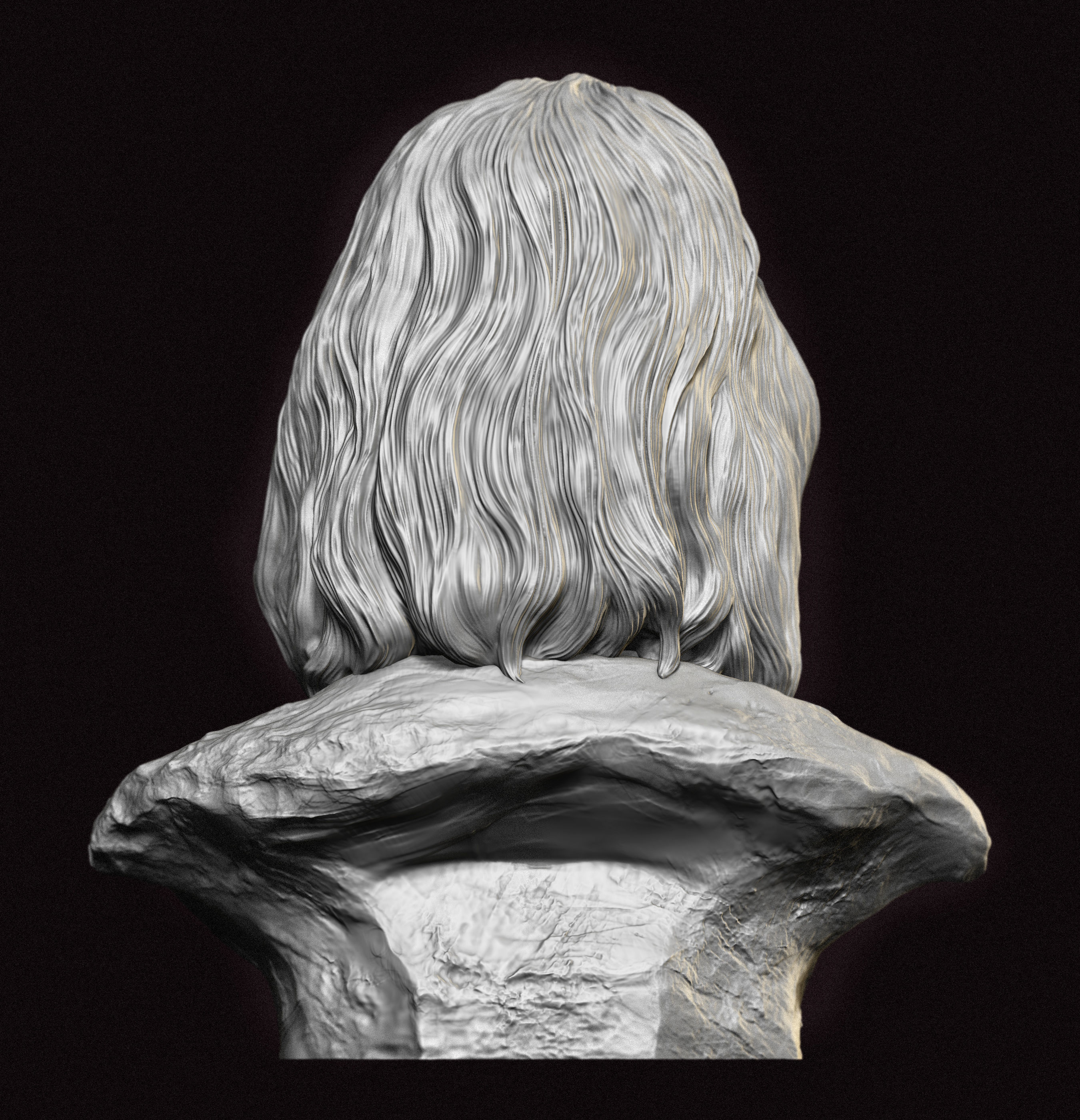 Kurt Cobain portrait 3D print model_6