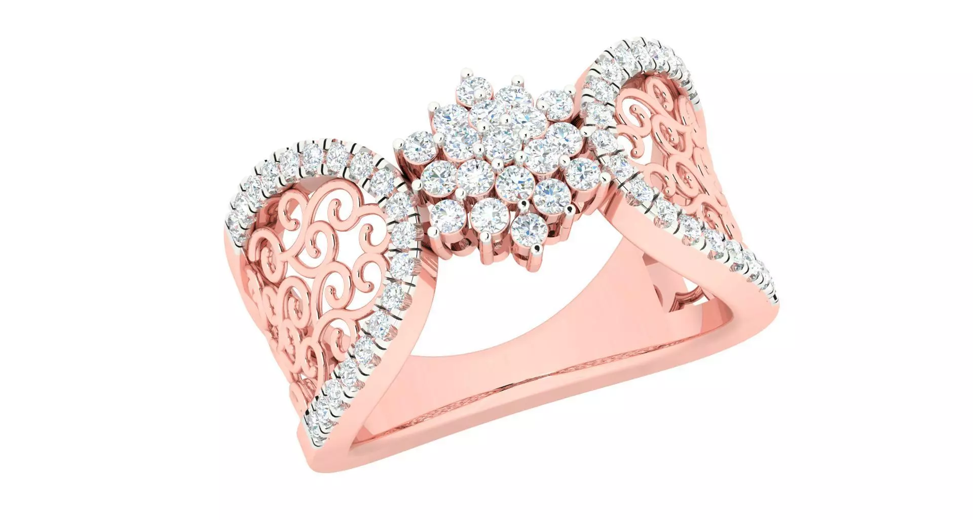 High Jewelry Cocktail Rings 3dm stl render-1 details 3D print model_0