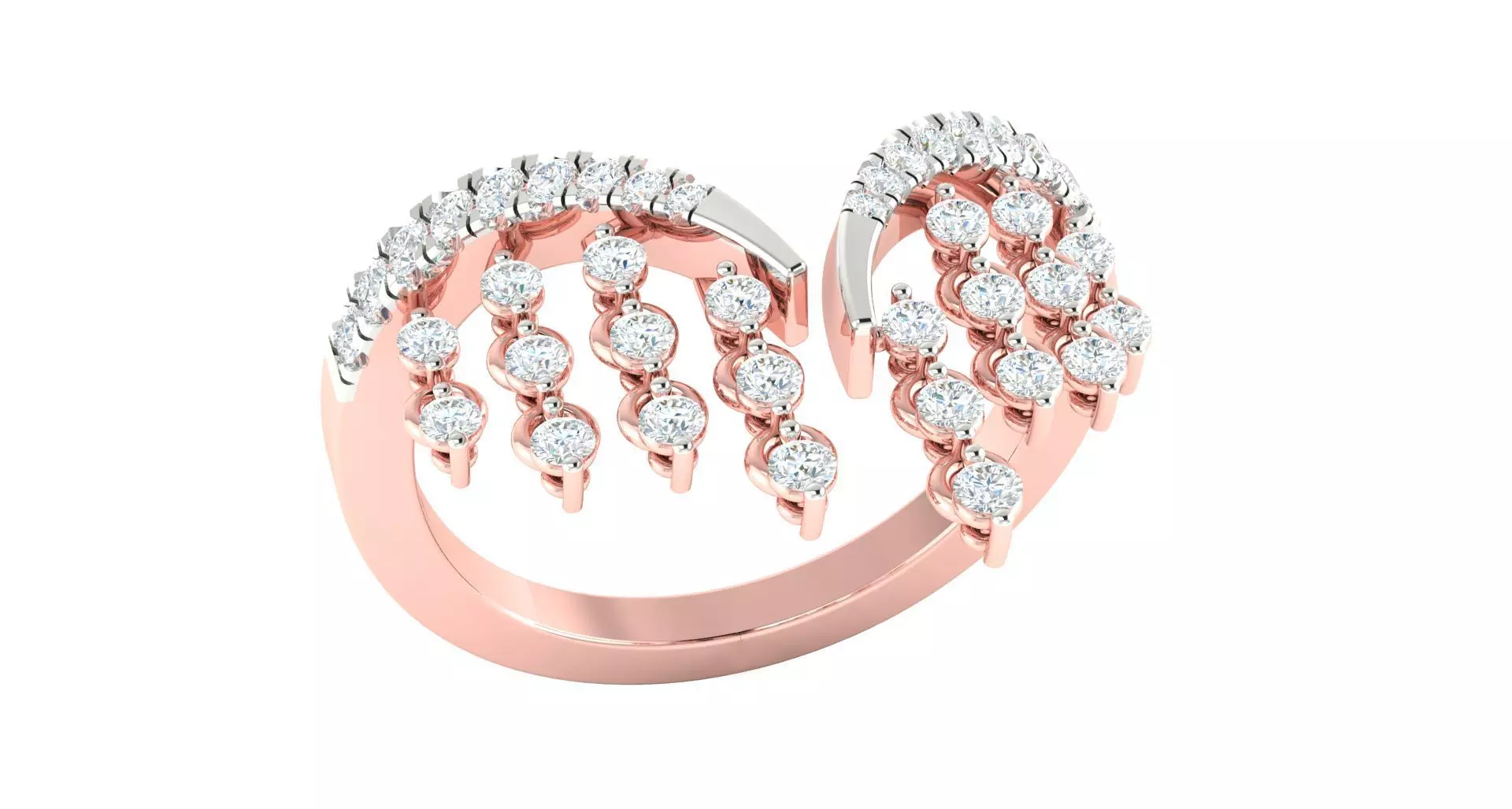 High Jewelry Cocktail Rings 3dm stl render-1 details 3D print model_0