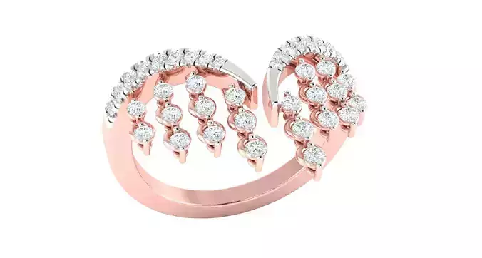 High Jewelry Cocktail Rings 3dm stl render-1 details 3D print model