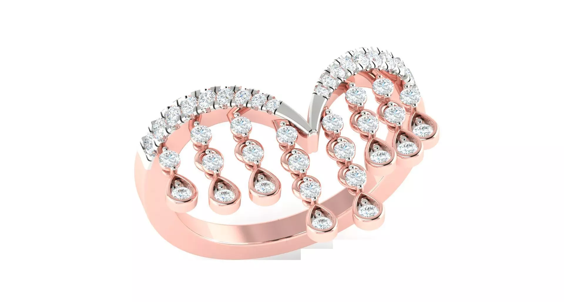 High Jewelry Cocktail Rings 3dm stl render-1 details 3D print model_0