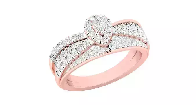 High Jewelry Cocktail Rings 3dm stl render-1 details 3D print model