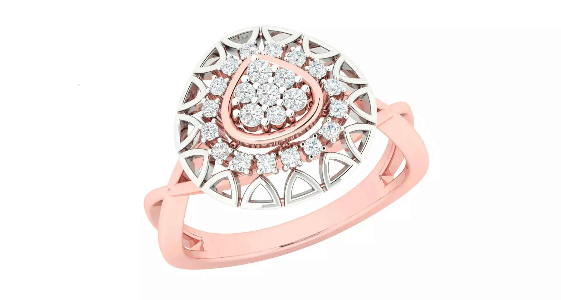 High Jewelry Cocktail Rings 3dm stl render-1 details 3D print model_0