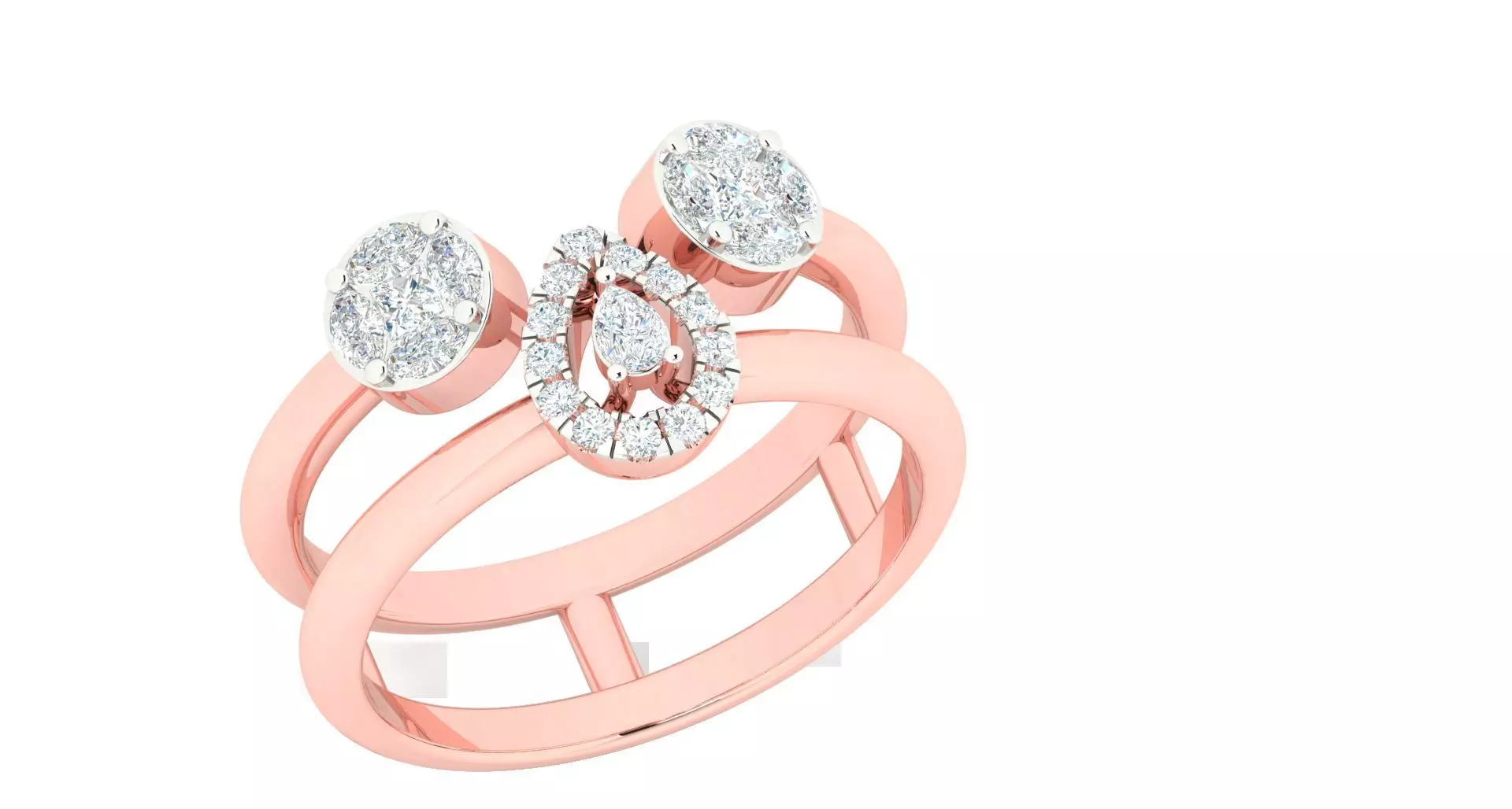 High Jewelry Cocktail Rings 3dm stl render-1 details 3D print model_0