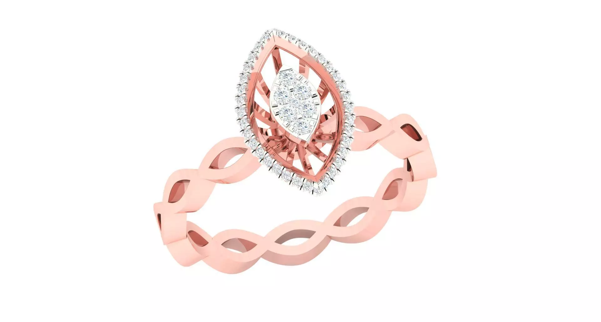 High Jewelry Cocktail Rings 3dm stl render-1 details 3D print model_0