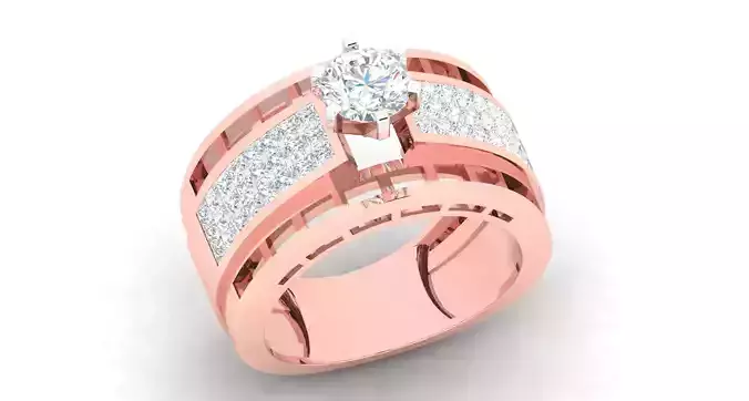 High Jewelry Cocktail Rings 3dm stl render-1 details 3D print model