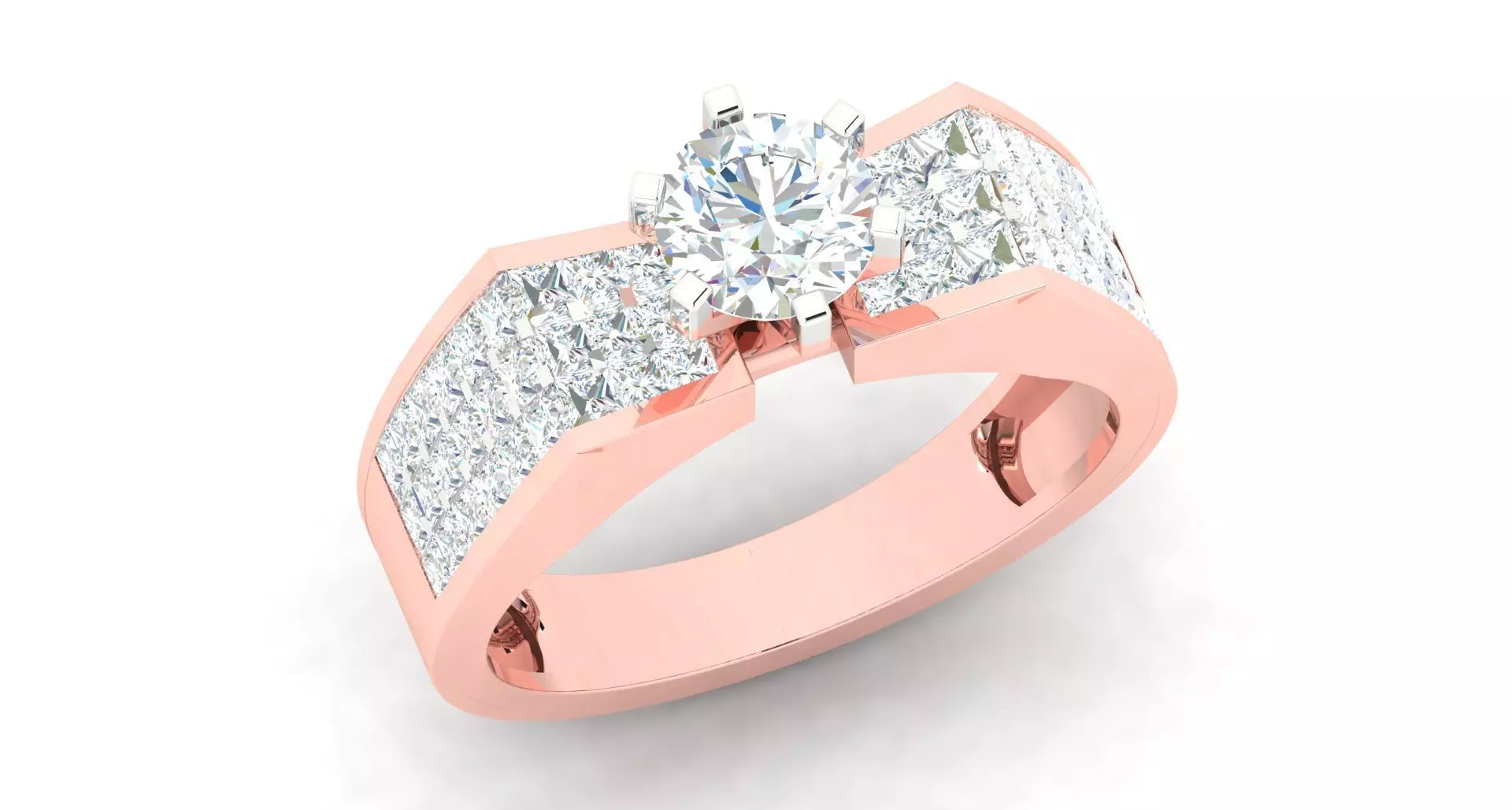 High Jewelry Cocktail Rings 3dm stl render-1 details 3D print model_0