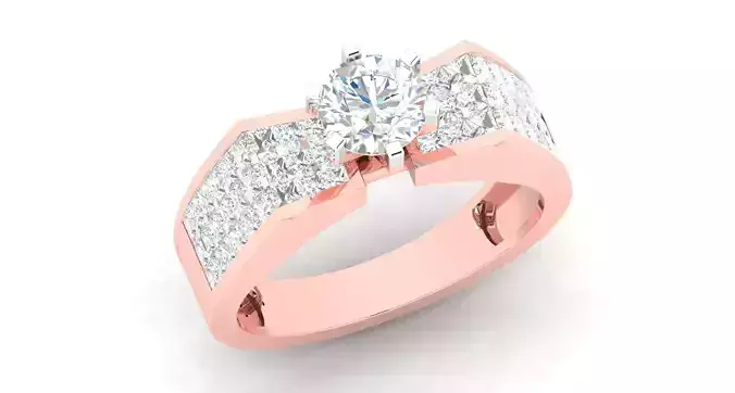 High Jewelry Cocktail Rings 3dm stl render-1 details 3D print model