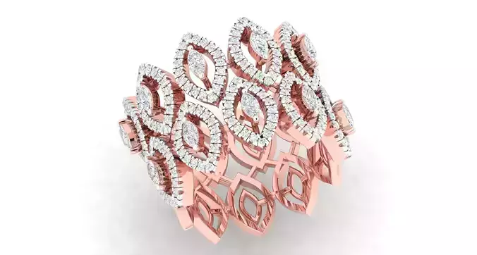 High Jewelry Cocktail Rings 3dm stl render-1 details 3D print model