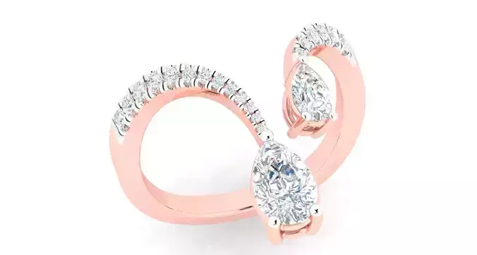 Women Diamond Rings 3dm stl render-1 details