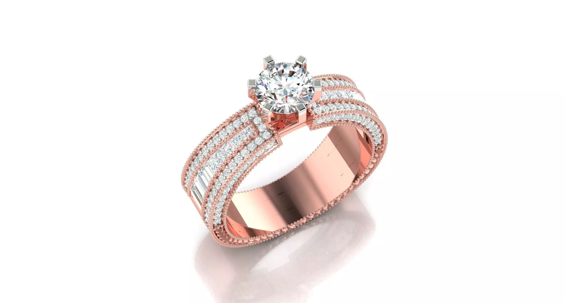 High Jewelry Cocktail Rings 3dm stl render-1 details 3D print model_0