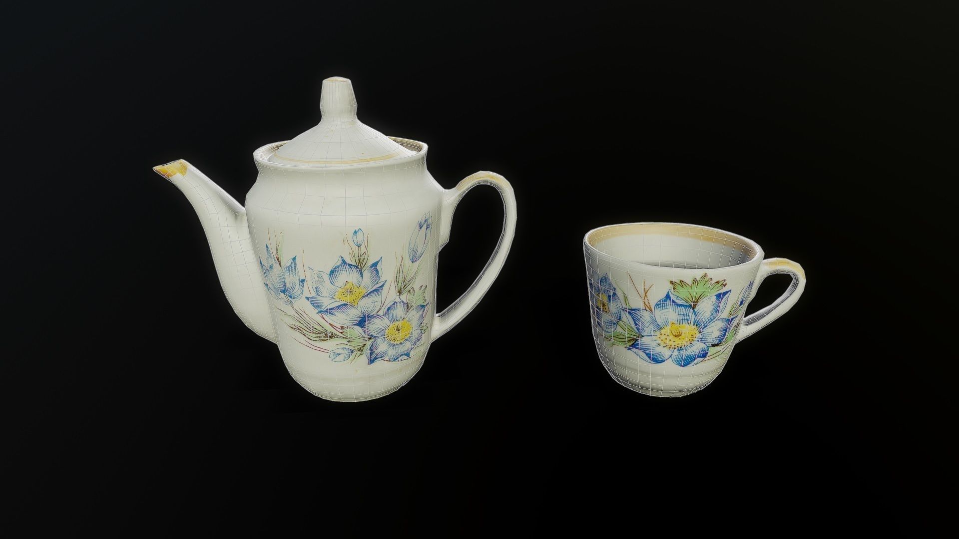 3D Scan Kitchen Service 01 Pack - Props Low-poly 3D model_6