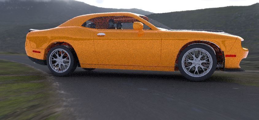 dodge challenger SRT Low-poly 3D model_4